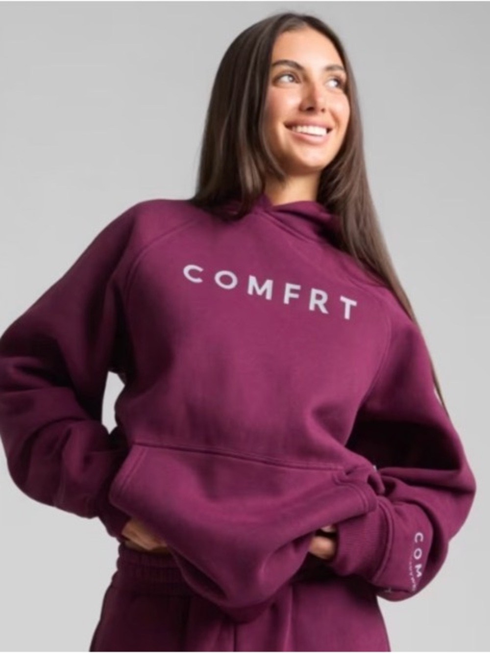 COMFRT Pullover Hoodie Unisex size medium in the color plum. New in Bag
